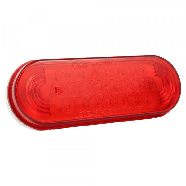 LTG 53962 Grote SuperNova LED Stop Tail Turn Light (6" Oval, Red, 3 Male Pin)