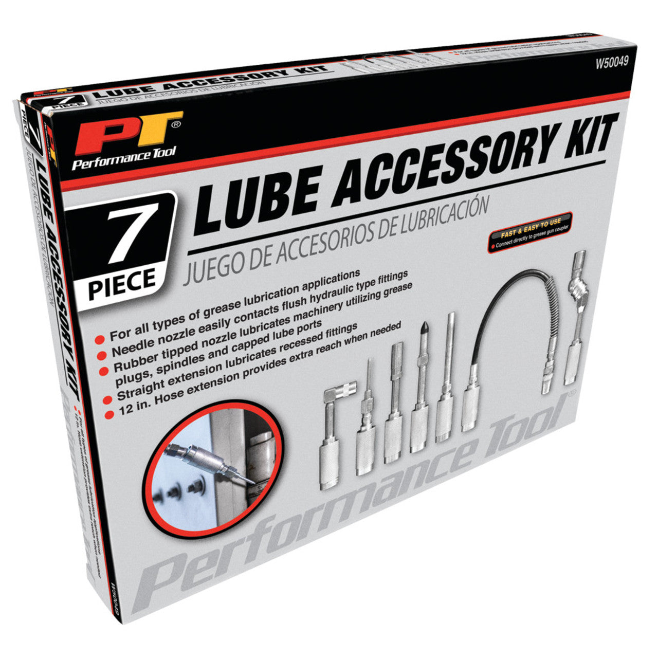 ET WILW50049 Performance Tool Grease Gun Accessory Kit (7 pc)