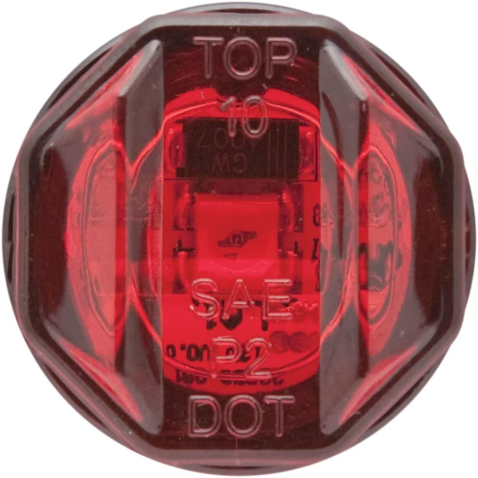 DLT MCL12RK Optronics LED Sealed Marker/Clearance Light Kit (3/4" Round, Red, Grommet)