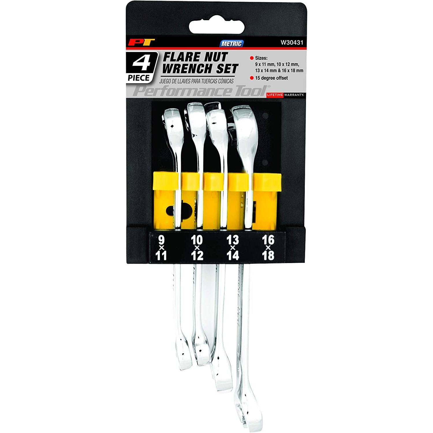 ET WILW30431 Performance Tool Flare Nut Wrench Set (4 pc)