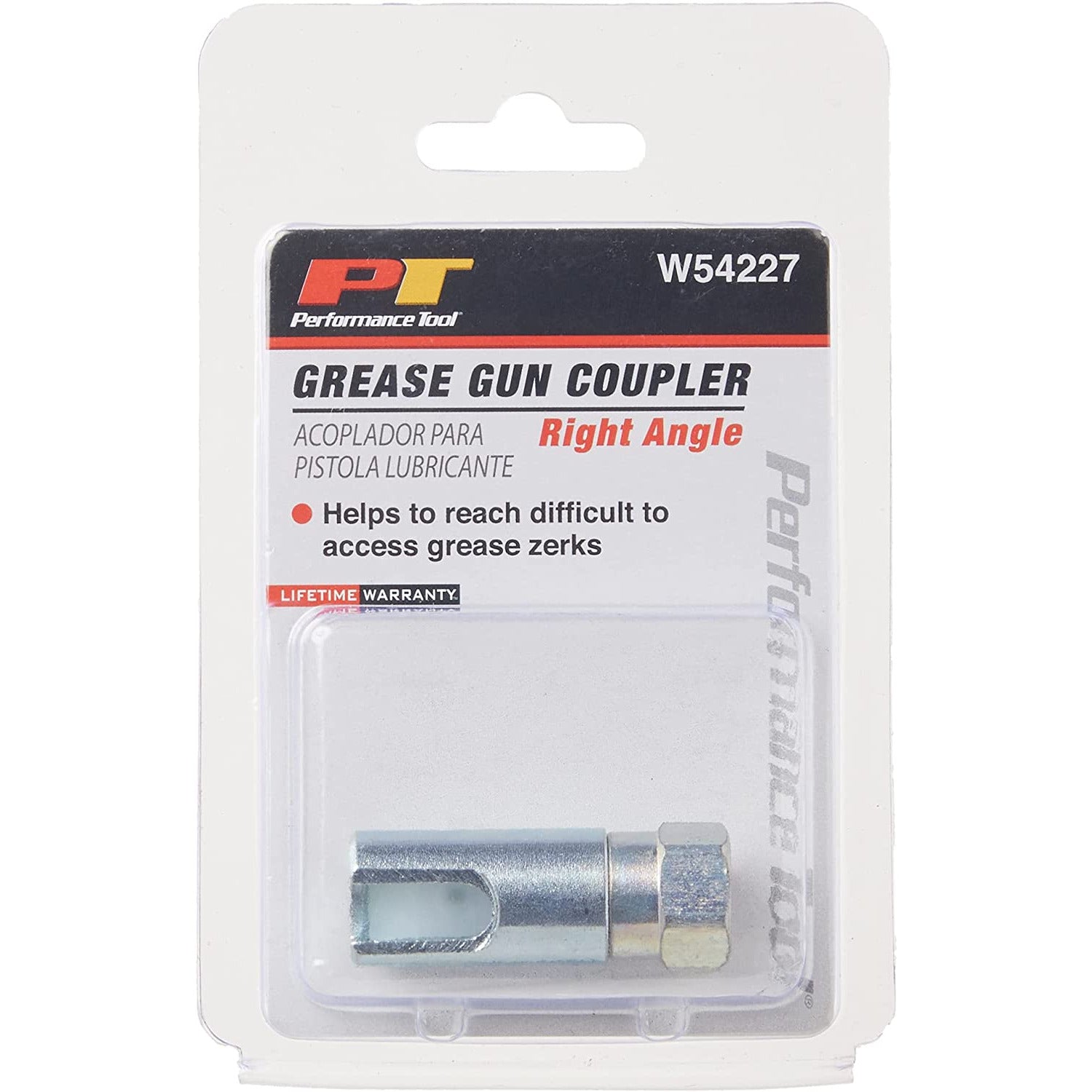 WIL W54227 Performance Tool Grooved Right Angle 90 Degree Grease Gun Coupler (1/8" NPTF)