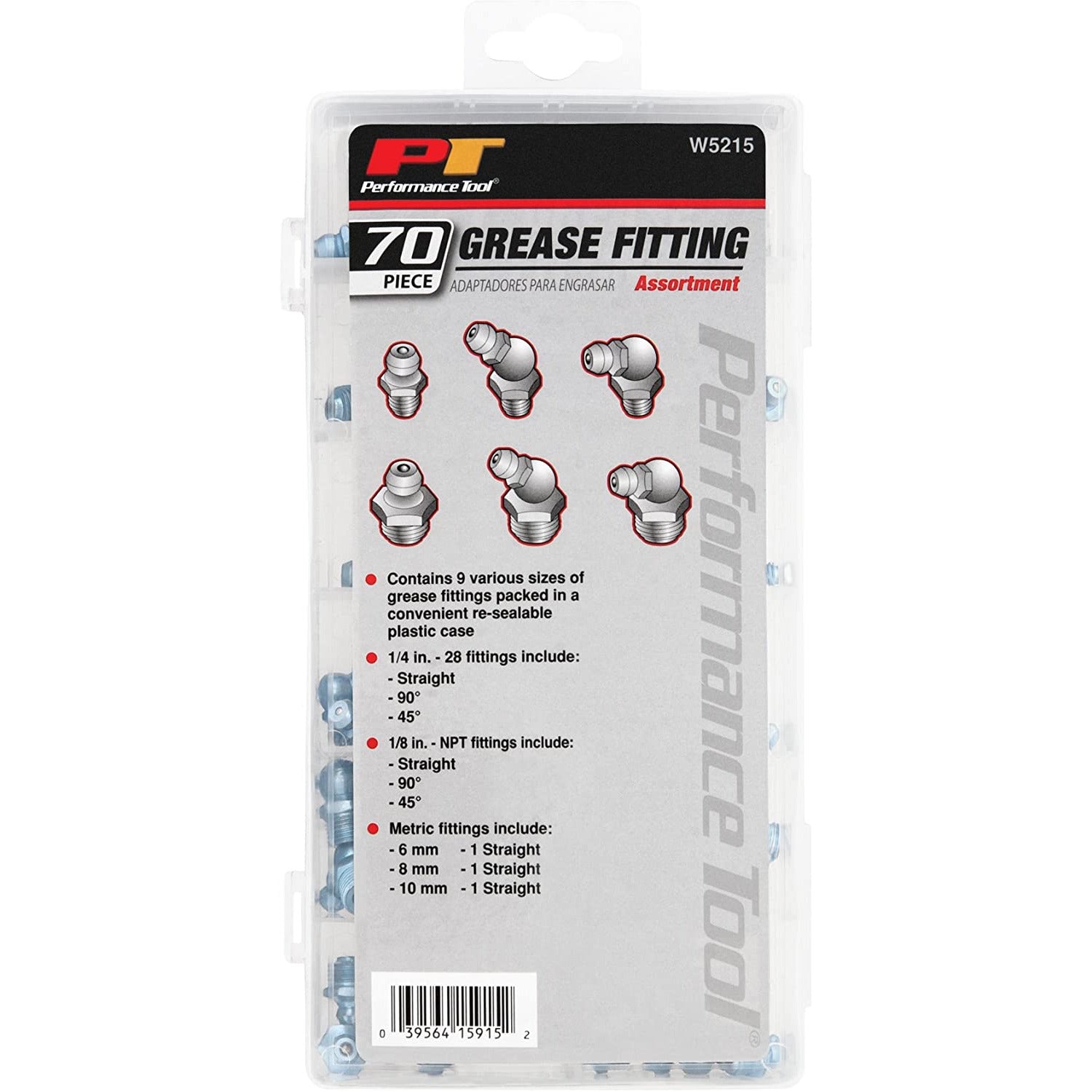ET WILW5215 Performance Tool Grease Fitting Assortment Kit (70 pc)