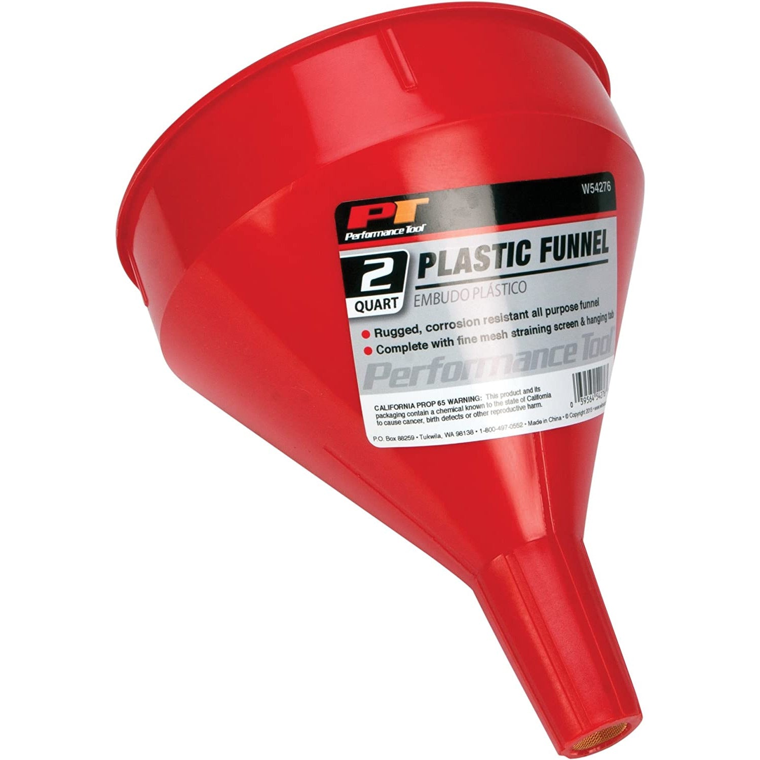 ET WILW54276 Performance Tool Plastic Funnel (2 QT)