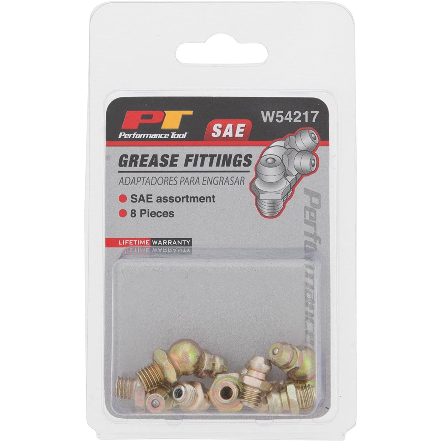 WIL W54217 Performance Tool Assorted 1/4" SAE Grease Fittings (8 pk)