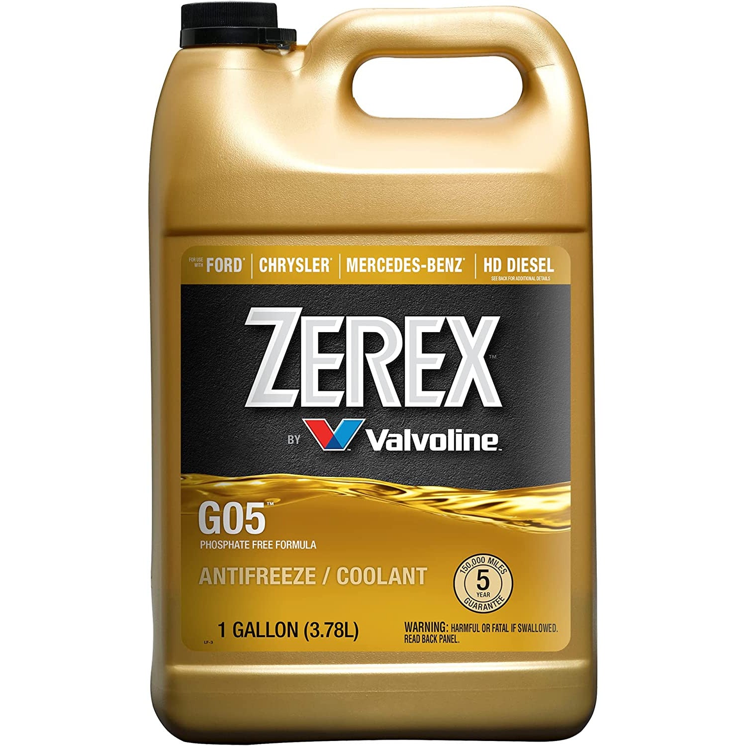 ANT ZXG051 Zerex G-05 Antifreeze/Coolant Concentrate (Yellow, 1 Gal)