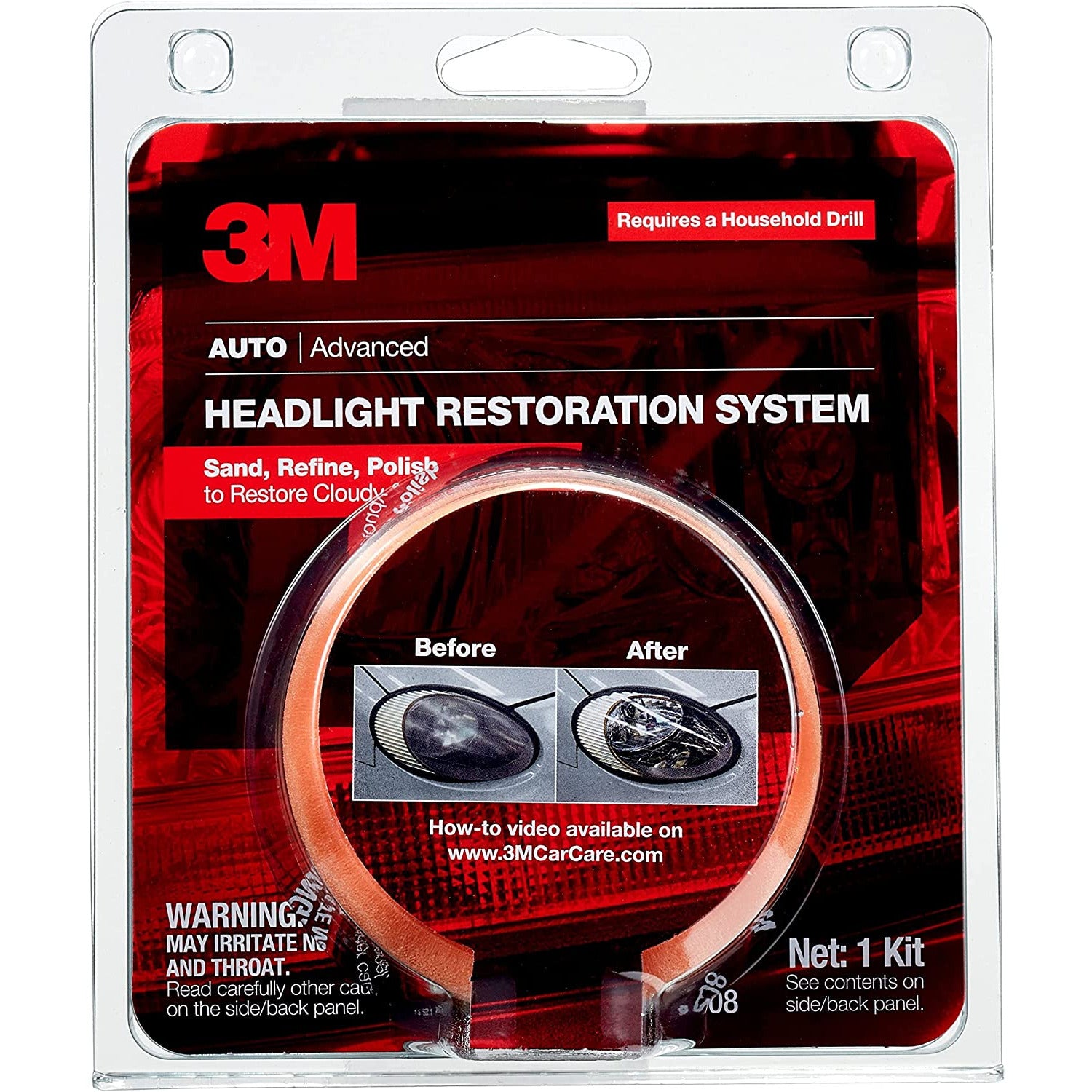 MMM 39008 3M Headlight Lens Restoration Kit