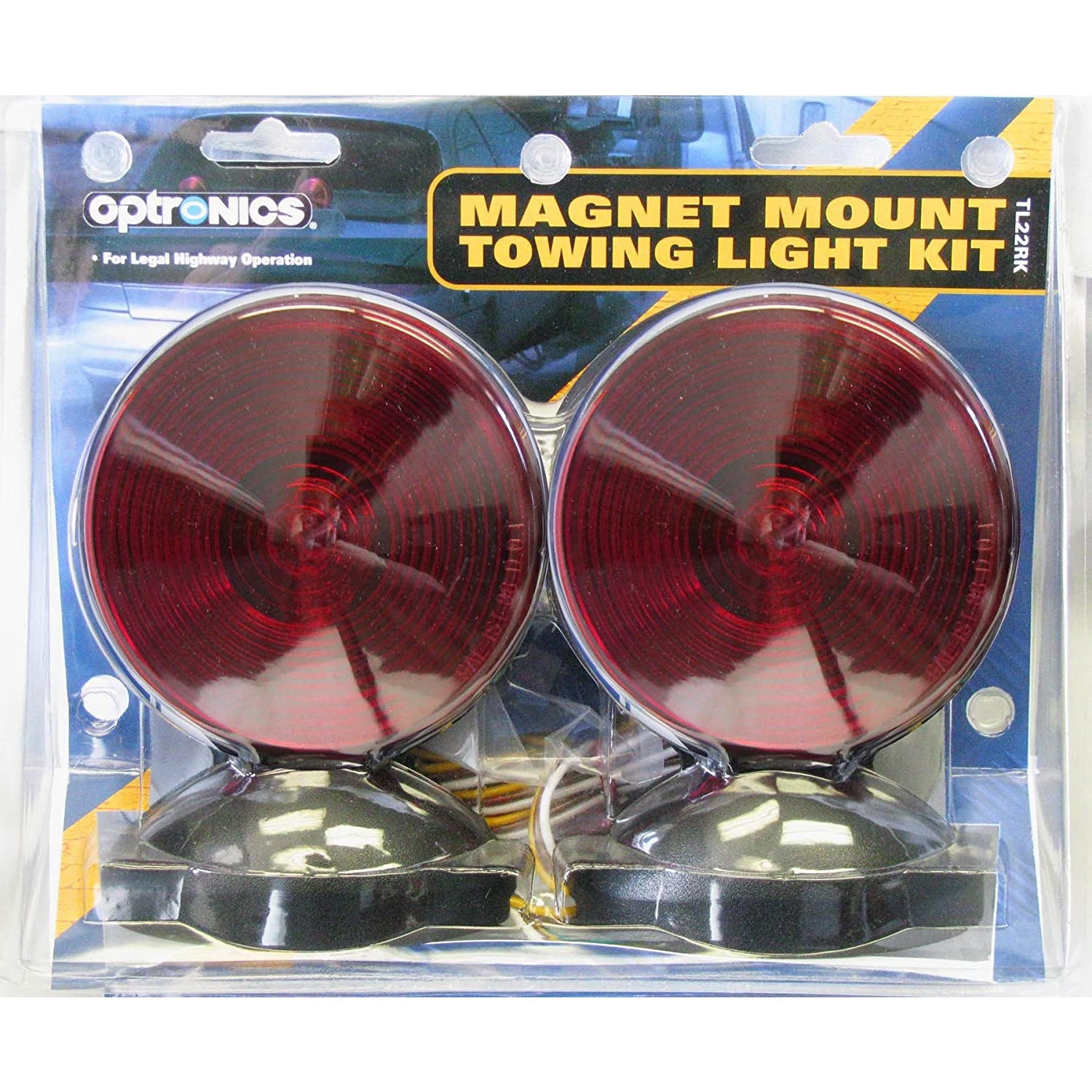 DLT TL-22RK Optronics Combination Trailer Tail Light Kit (4" Round, Magnet)