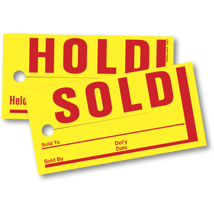 XCP DL-T113 CAR Products Mini Sold/Hold Tags (250 pk)