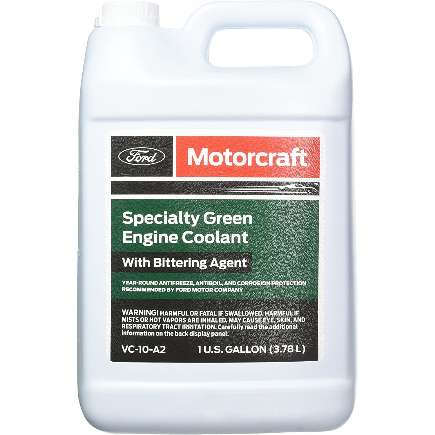 XFM VC10A2 Motorcraft Antifreeze/Coolant Concentrated w/ Bittering Agent (Specialty Green, 1 Gal)