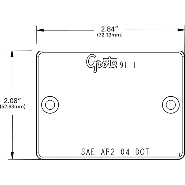 LTG 91113 Grote RV, Marine & Utility Replacement Lens (Amber, Rectangle)