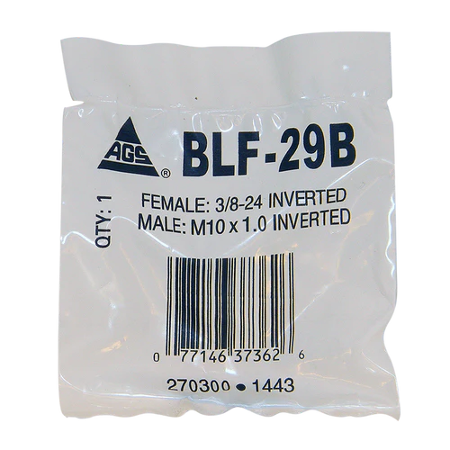 BL BLF-29B AGS Brass Adapter (Female 3/8-24 Inverted to Male M10x1.0 Inverted)
