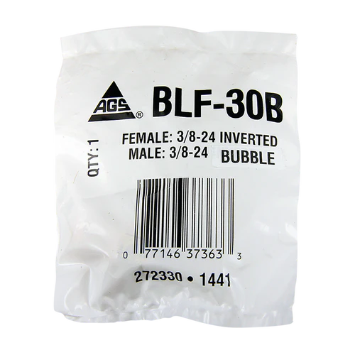 BL BLF-30B AGS Brass Adapter (Female 3/8-24 Inverted to Male 3/8-24 Bubble)