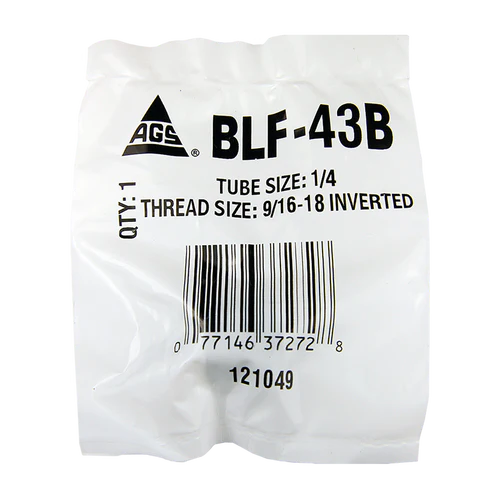 BL BLF-43B AGS Steel Tube Nut, 1/4 Tube (9/16-18 Inverted)