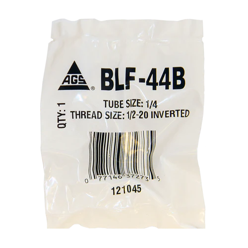 BL BLF-44B AGS Steel Tube Nut, 1/4 Tube (1/2-20 Inverted)