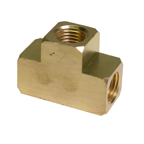 BL BLF-71B AGS Brass Union Tee (Female 1/4-18 NPT)