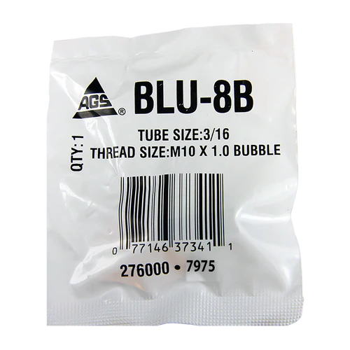 BL BLU-8B AGS Steel Brake Line Union 3/16" (M10x1.0 Bubble)