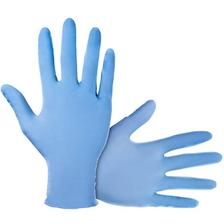 SAS 6606 SAS Derma-Lite Powdered Nitrile Blue Disposable Gloves (Small, 5mil, 100 bx)