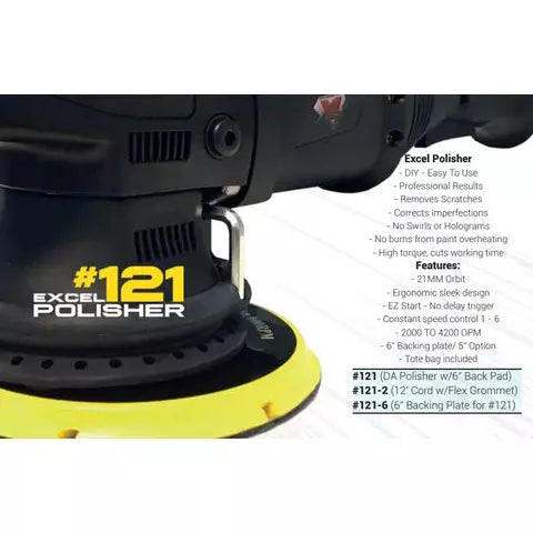 XRC XL121 Excel Products DA Polisher w/ 6" Back Pad