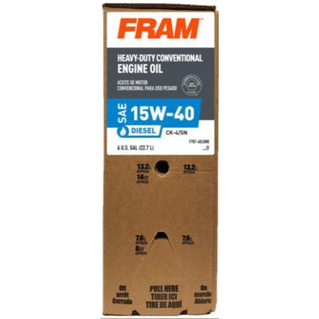 Fram Wheel Engine FRL F707-6GLBNB FRAM 15w-40 Heavy Duty Conventional Diesel Engine Oil ...