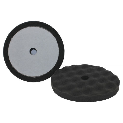 XCP CAR-973W CAR Products 8" Waffle Finishing/Polish Black Foam Pads (2 pk)