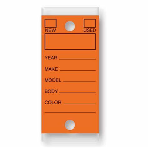 XCP DL-VT-O CAR Products Genuine Versa-Tags Key Tags (Orange, 250 bx)