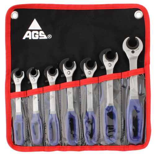 AGS RLW-KIT AGS Ratcheting Line Wrench Kit (SAE & Metric)