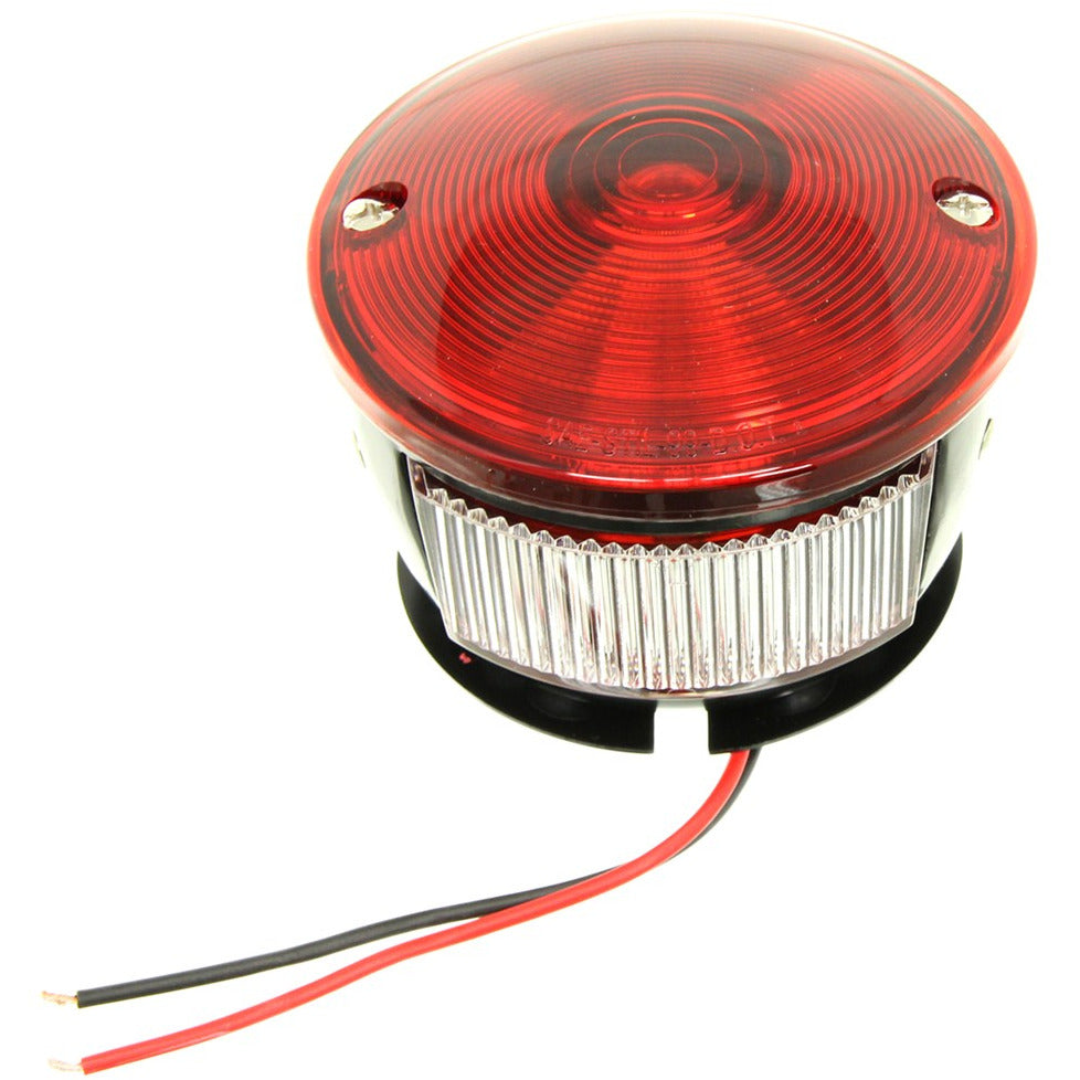 DLT ST21RS Optronics Combination Tail Light With License Plate Light (Left, 4" Round, Stud)