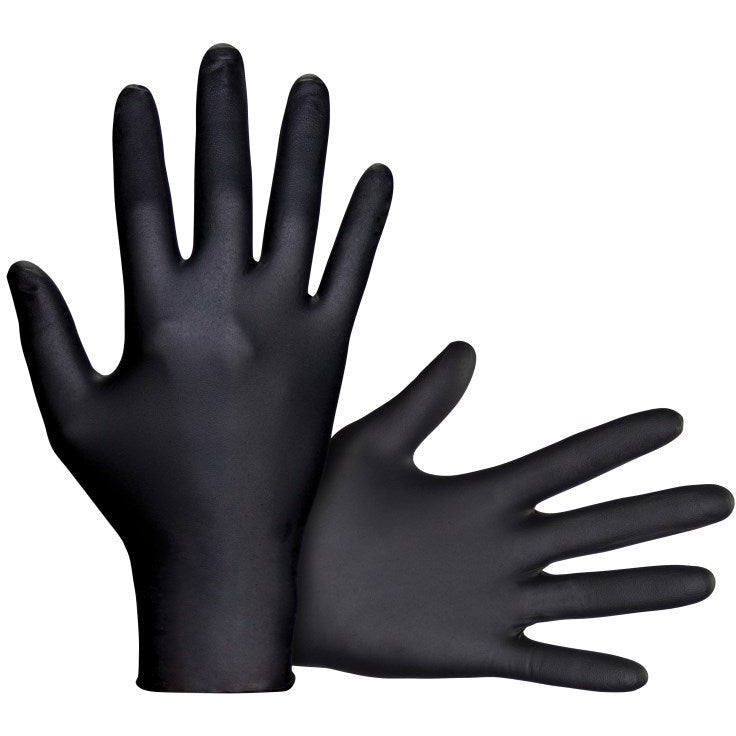 SAS 66516 SAS Raven Black Nitrile Disposable Gloves (Small, 7mil, 100 bx)