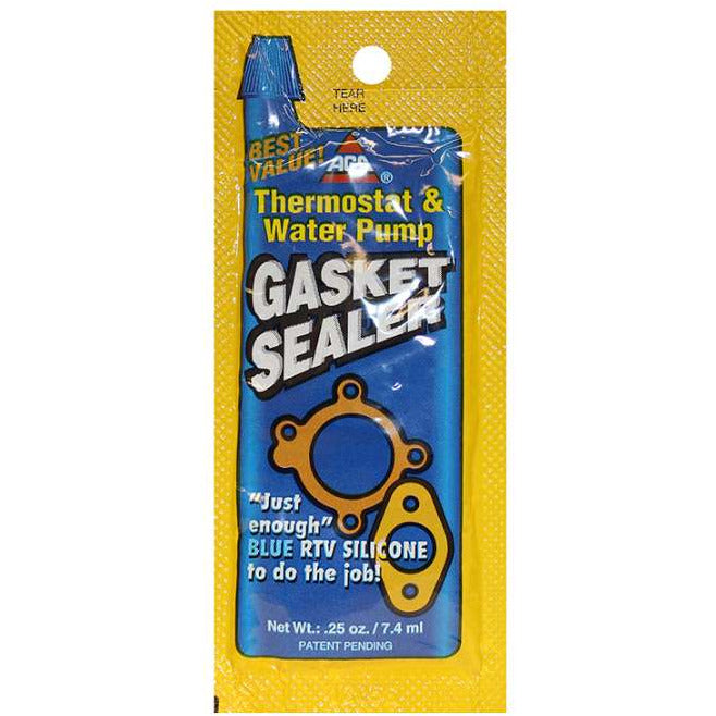 AGS TG-1A AGS Thermostat & Water Pump Blue RTV Gasket Sealer Packet (7.4 mL)