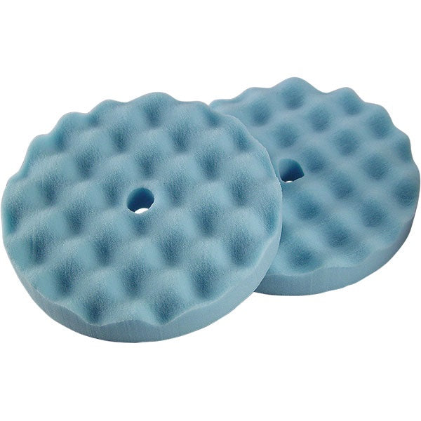 XCP CAR-974W CAR Products 8" Waffle Ultra Finishing Blue Foam Pads (2 pk)