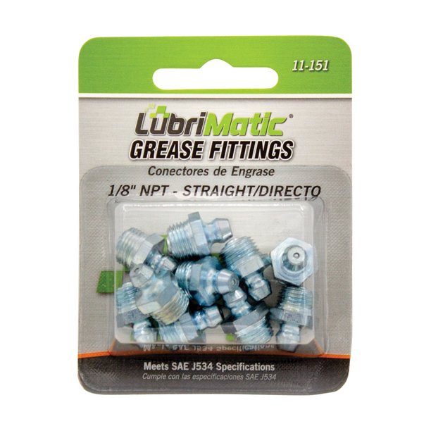 CPM 11-151 LubriMatic Straight 1/8" SAE Grease Fittings (10 pk)