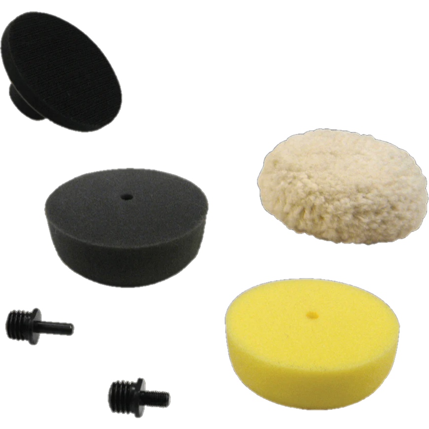 XCP CAR-961 CAR Products 3" Pad Kit (Pads, Backing Plates, Adapters)