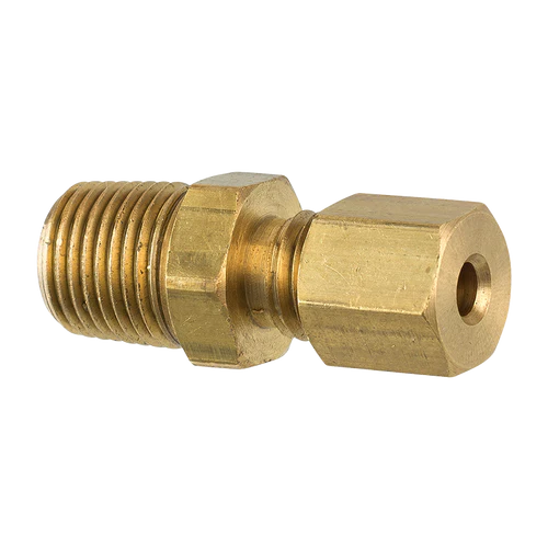 BL CF-10B AGS Brass Compression Connector, 1/8" Tube (Male 1/8-27 NPT)