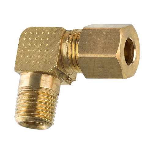 BL CF-29B AGS Brass Elbow Compression Connector, 1/4" Tube (Male 1/8-27 NPT)