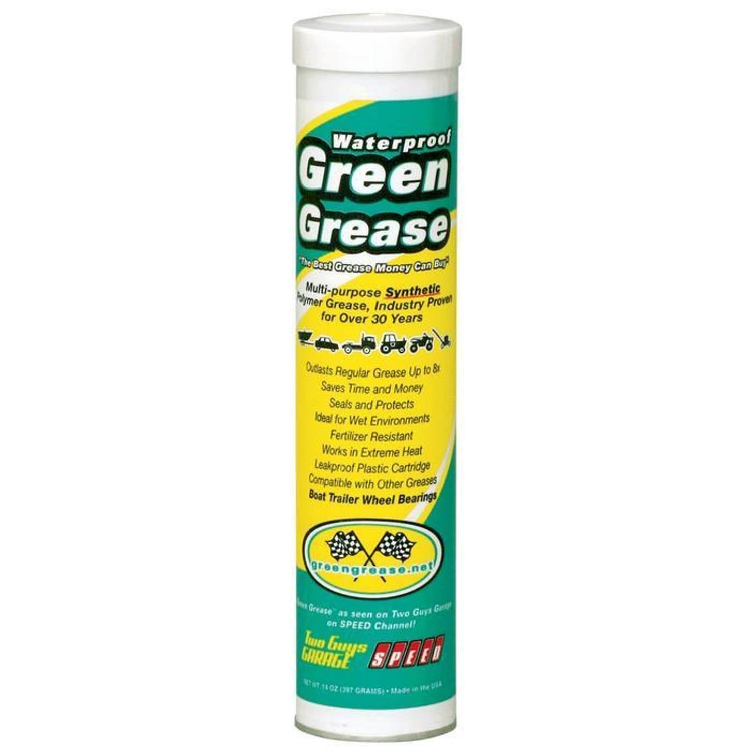 AGL 101 Green Grease Waterproof Multi-Purpose HD EP Synthetic Polymer Grease (14 oz)