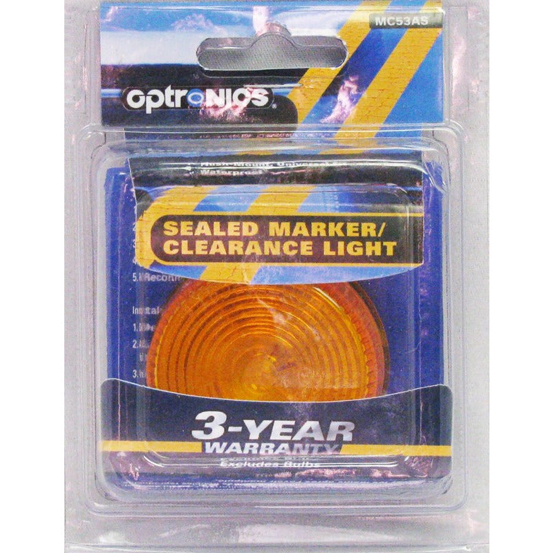 DLT MC53AS Optronics Sealed Marker/Clearance Light (2" Round, Amber, Grommet)