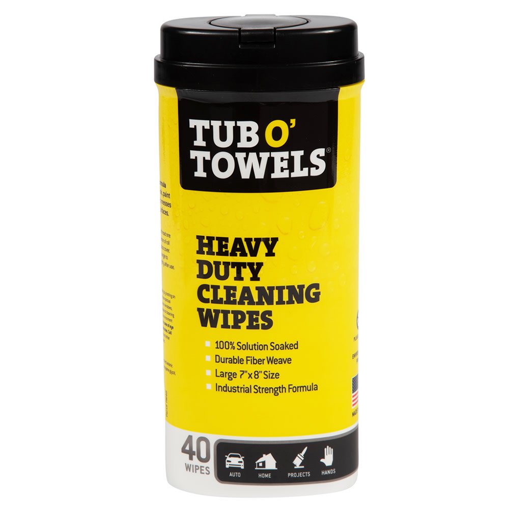 XFP TW40 Tub O' Towels Heavy Duty Cleaning Wipes (40 ct)