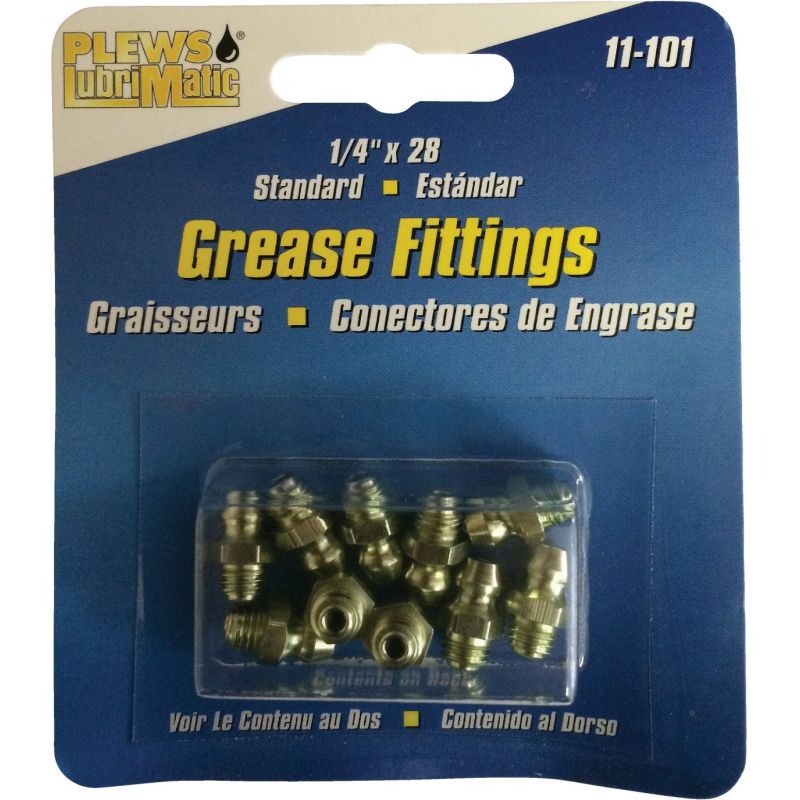 CPM 11-101 LubriMatic Straight 1/4" SAE Grease Fittings (10 pk)
