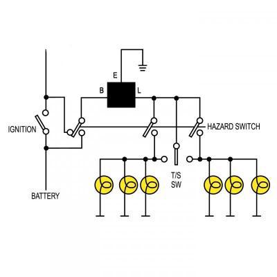 SLB EP34.MC1 Novita LED Hazard and Turn Signal Flasher (3 pin, 12V)