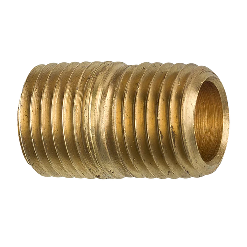 BL PTF-24B AGS Brass Close Nipple (Male 1/4-18 NPT)