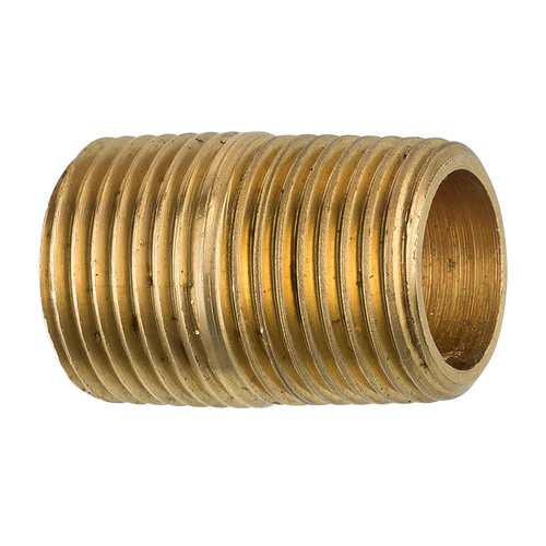 BL PTF-25B AGS Brass Close Nipple (Male 3/8-18 NPT)