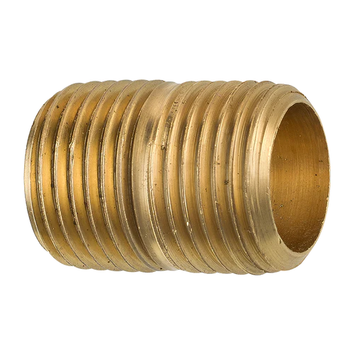 BL PTF-26B AGS Brass Close Nipple (Male 1/2-14 NPT)