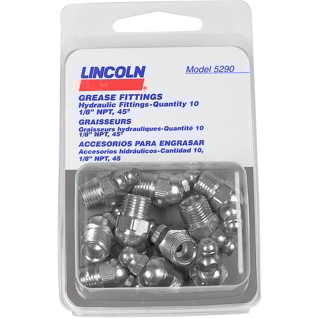 ET LIN5290 Lincoln 45 Degree 1/8" SAE Grease Fittings (10 pk)