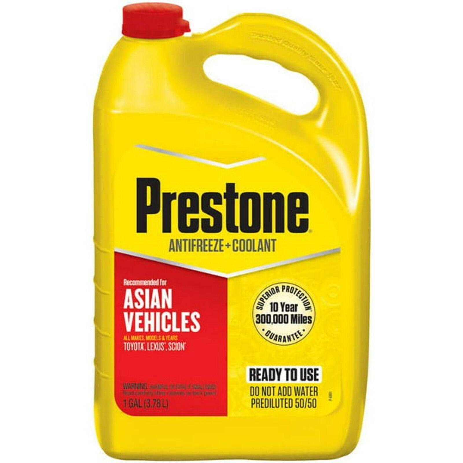 ANT AF6200 Prestone Asian Antifreeze/Coolant Prediluted 50/50 (Red, 1 Gal)