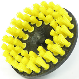 XCP BRU-3-SCRUB CAR Products Power Scrubber Yellow Light Duty Cleaning Drill Brush (5")