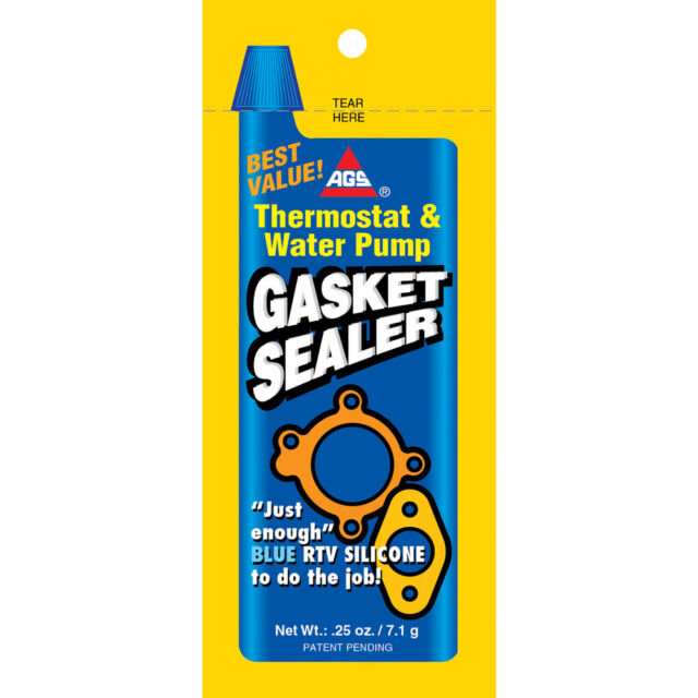 AGS TG-1A AGS Thermostat & Water Pump Blue RTV Gasket Sealer Packet (7.4 mL)