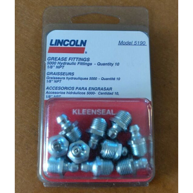 ET LIN5190 Lincoln Straight 1/8" SAE Grease Fittings (10 pk)