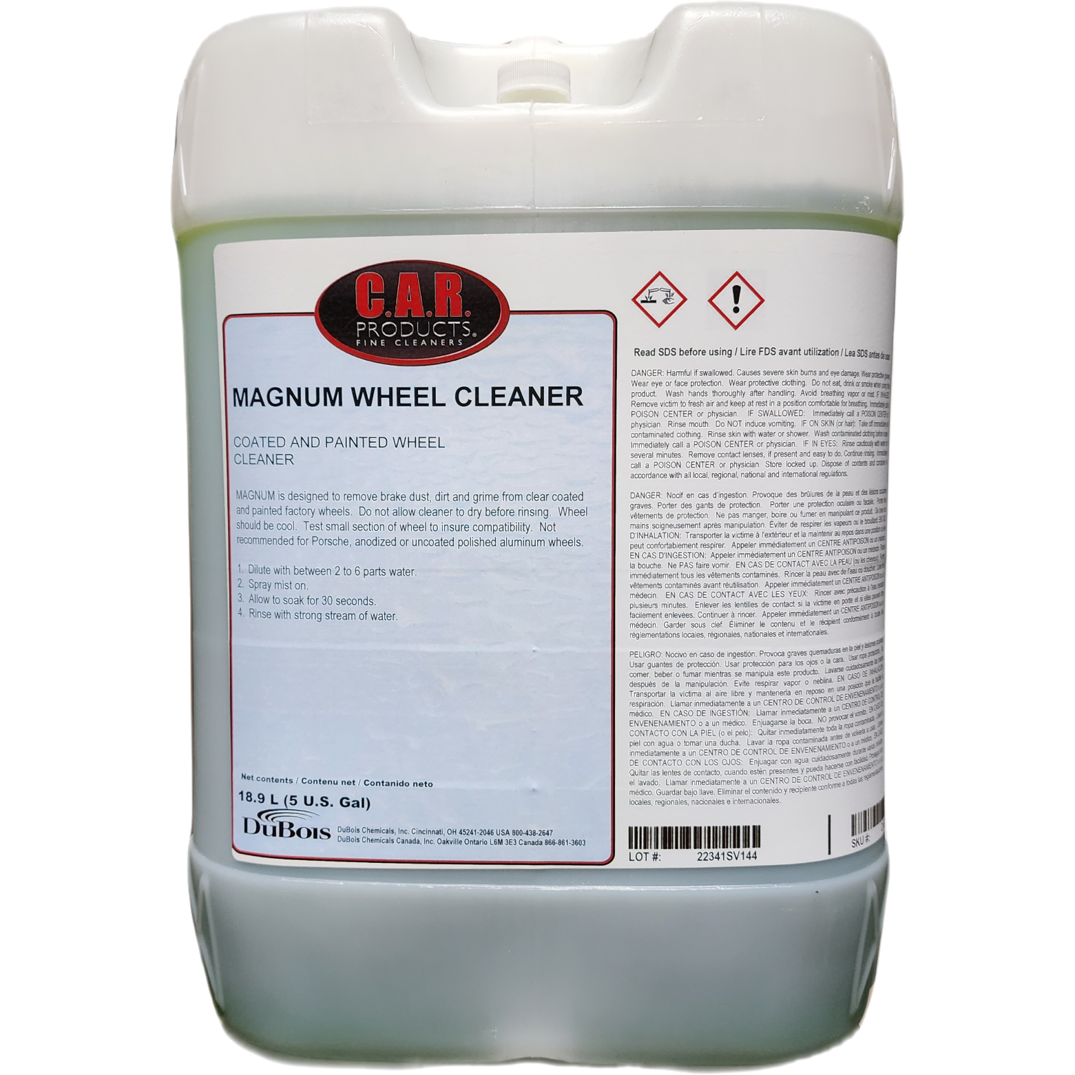 XCP CAR-13205 CAR Products Magnum Coated & Painted Wheel Cleaner (5 gal)