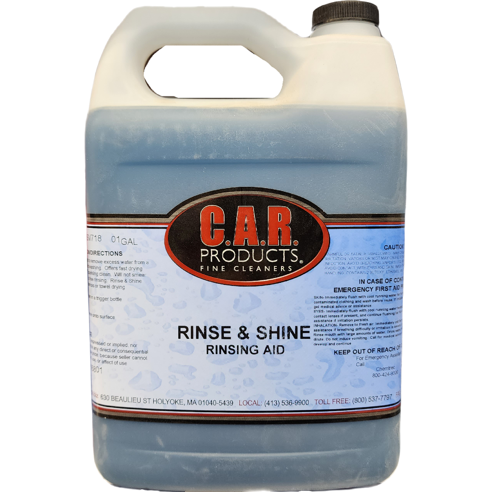 XCP CAR-16801 CAR Products Rinse & Shine Rinsing Aid (1 gal)