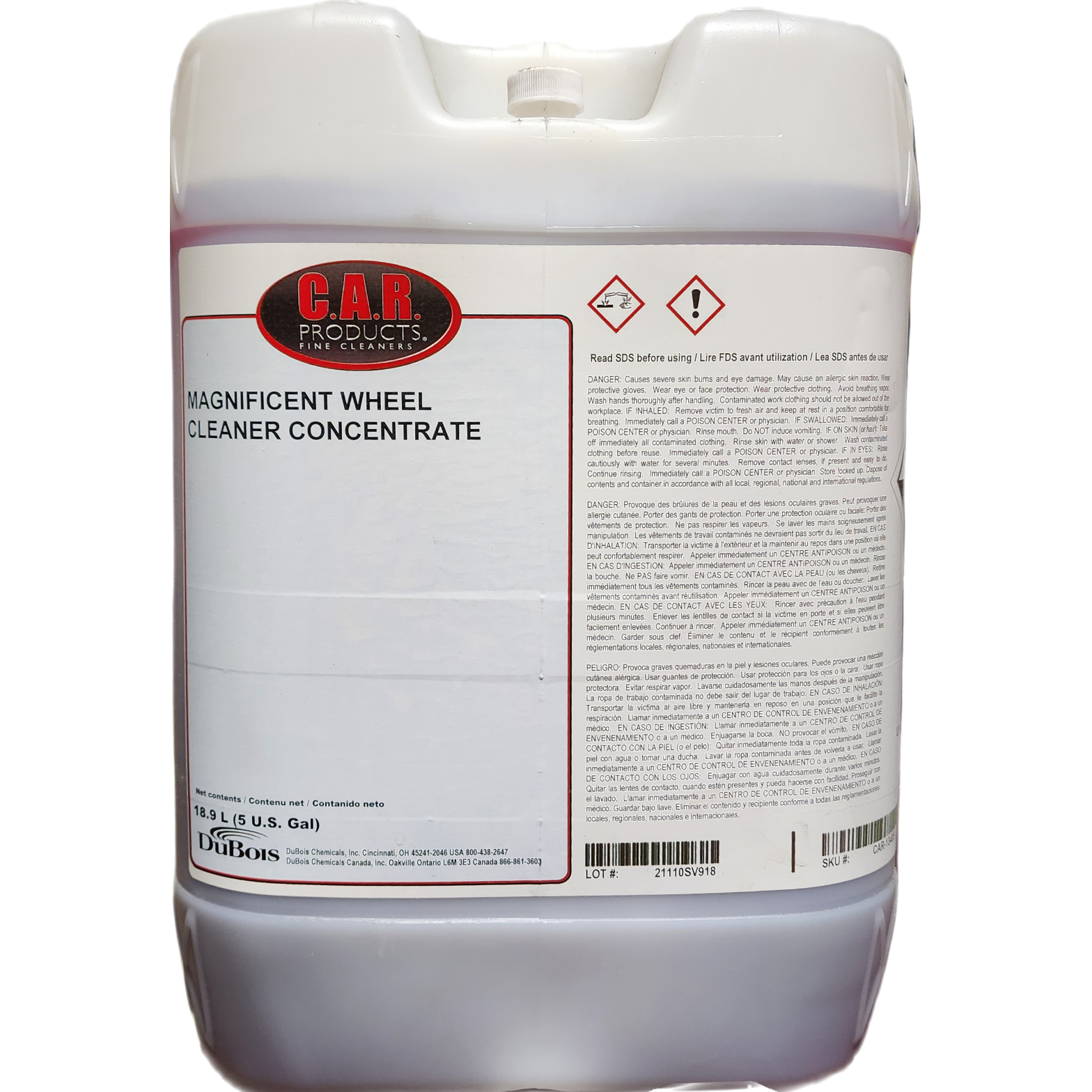 XCP ICS-41205 CAR Products Magnificent Wheel Cleaner Concentrate (5 gal)